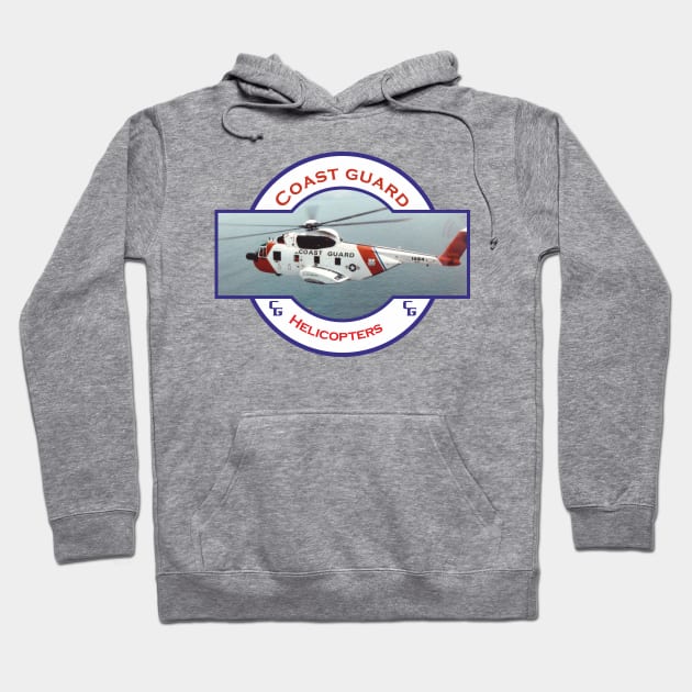 US Coastguard search and rescue Helicopter, Hoodie by AJ techDesigns